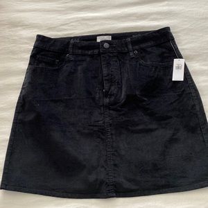 NWT! Black velvet/suede mini skirt